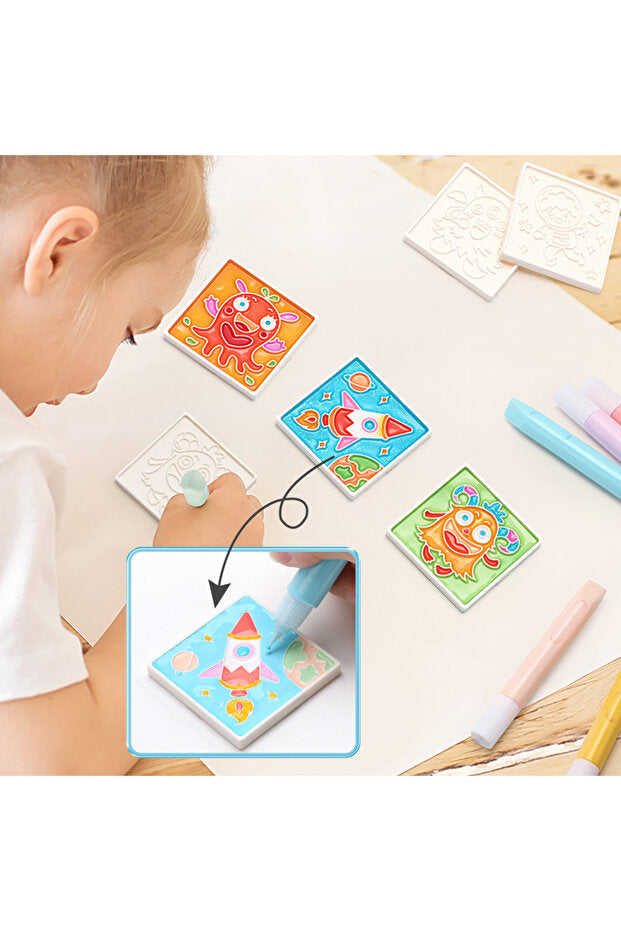 LUNARIX™  Uzay Temalı Boyanabilir Manyetik Yapı Blokları- Yaratıcılığı Geliştiren 58 Parça Set