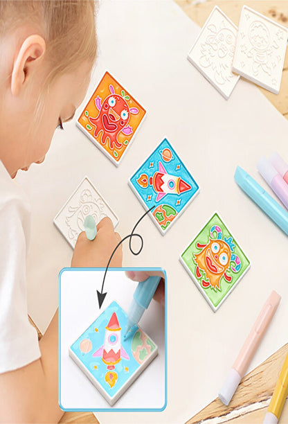 LOUNARİX™  Uzay Temalı Boyanabilir Manyetik Yapı Blokları- Yaratıcılığı Geliştiren 58 Parça Set